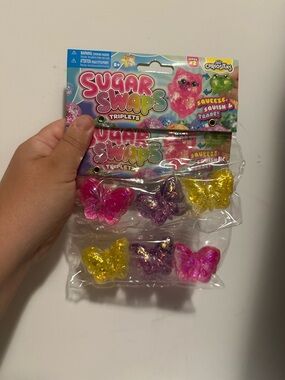 Sugar Swaps Triplets Butterfly Squishies - Pink, Purple, Yellow (2 sets)